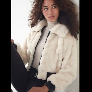 uo francine faux fur bomber jacket